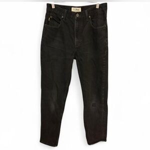 L.L. Bean Men's Black Straight Jeans